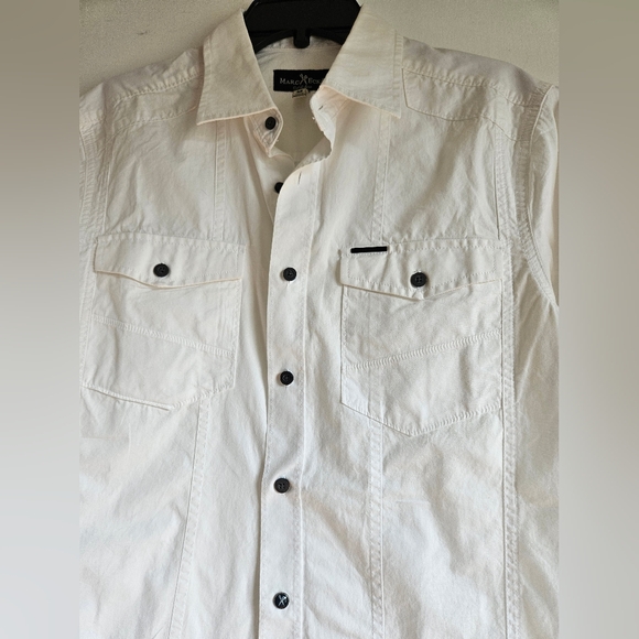 Marc&Ecko Men's Shirt Casual White Short Sleeves Size M - Picture 2 of 8